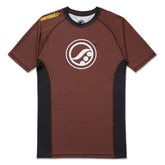 BJJ NoGI Shoyoroll 2022 Ranked Rash Guard SS Brown