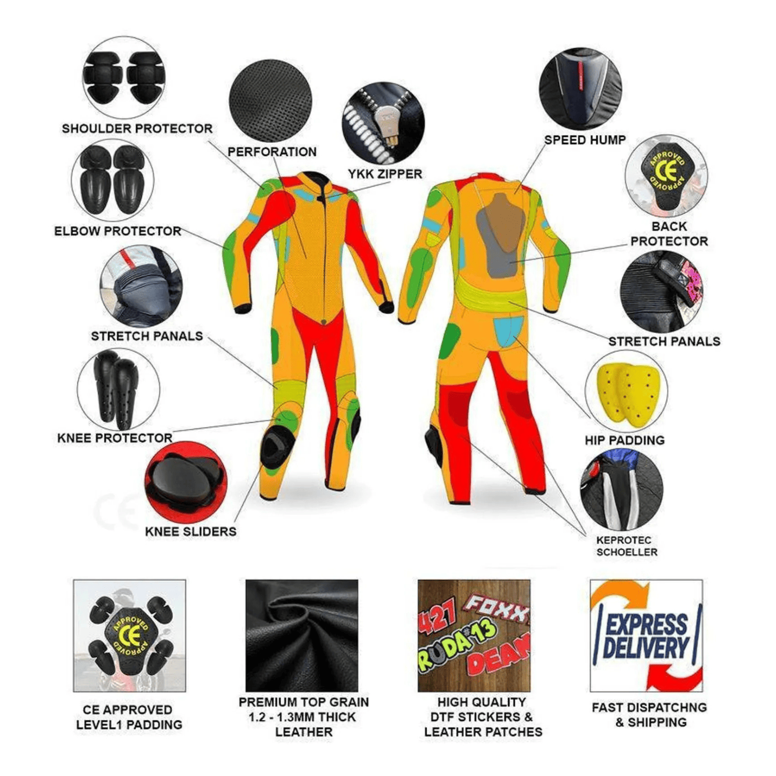 Handmade Alpinestars Leather Racing Suit Black Missile V2 MotoGP Racing Suit - view 3