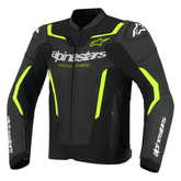 Alpinestars GP Force V2 Leather Jacket Black Green CE Armor Racing Biker Jacket