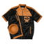 MCM Inspired Black Cognac Tracksuit Leather Jacket and Shorts Set - image 1