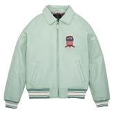 Best Quality Men’s Avirex Leather Jacket Light Green Leather Bomber Jacket Pilot Style - image 1