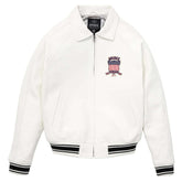 Best Seller Men’s Iconic Avirex Leather Jacket White Leather Bomber Jacket Aviator Style - image 1