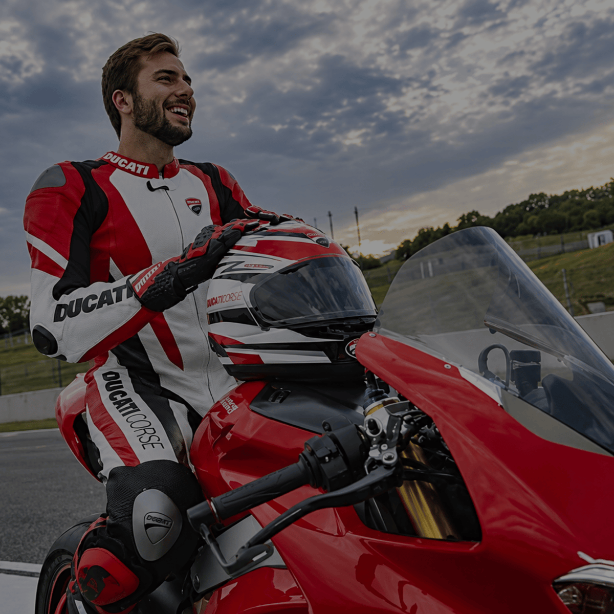 Ducati style motorcycle jackets pants and racing suits collection