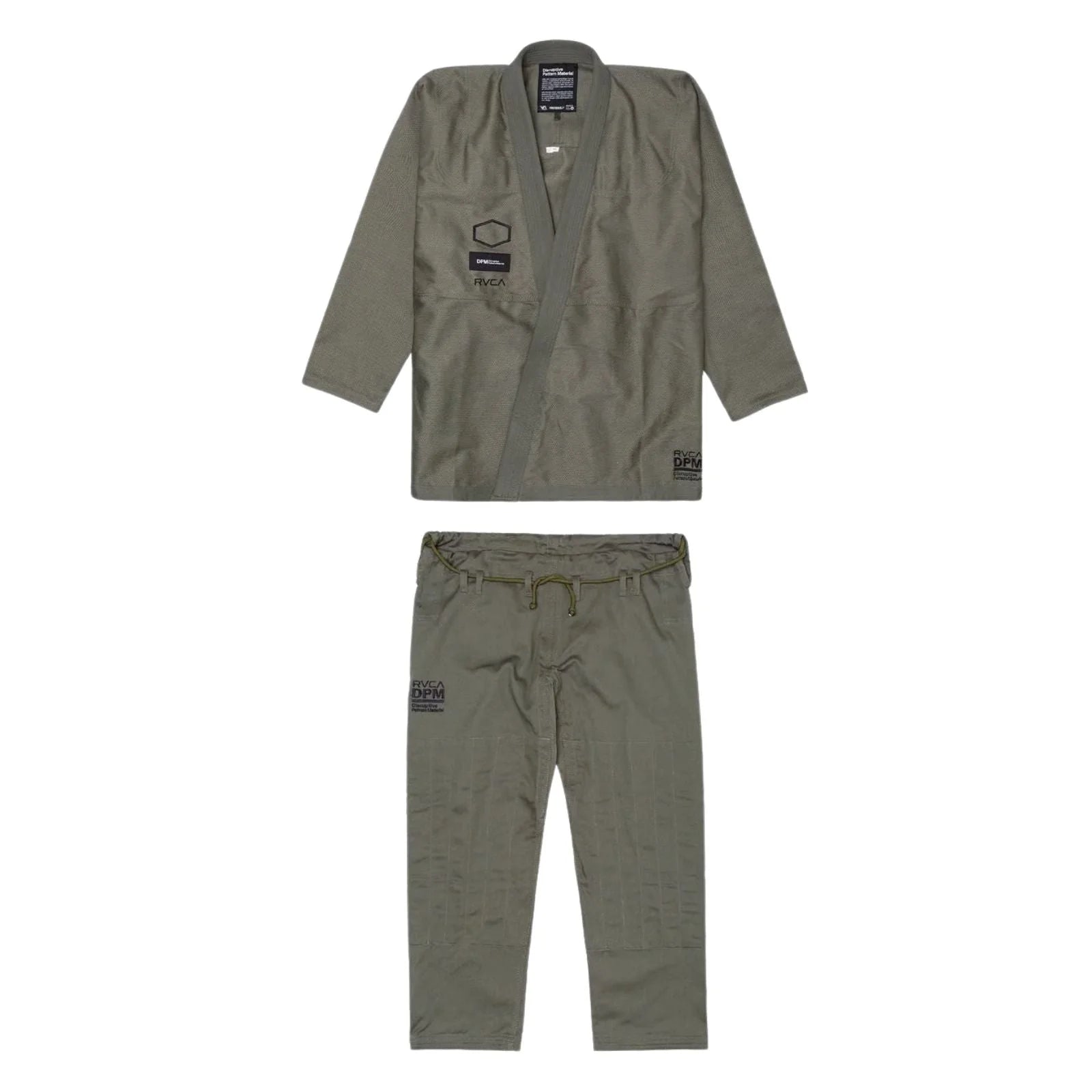 BJJ GI Shoyoroll Batch #114: RVCA x DPM Olive Jiu Jitsu Kimono Uniform 450 GSM