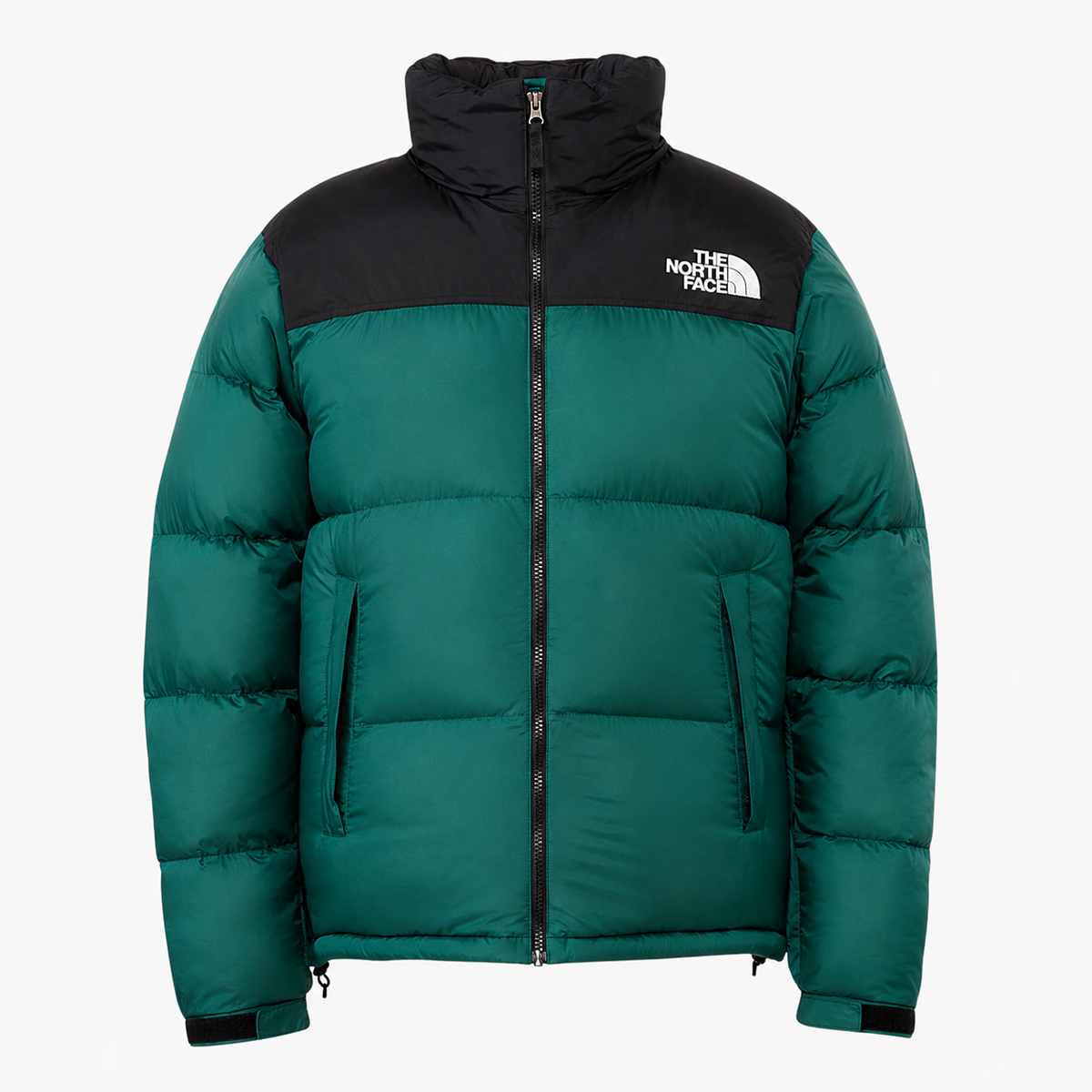 The North Face Nuptse 700 Puffer Jacket in Green and Black