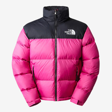The North Face Nuptse 700 Puffer Jacket in Black Pink