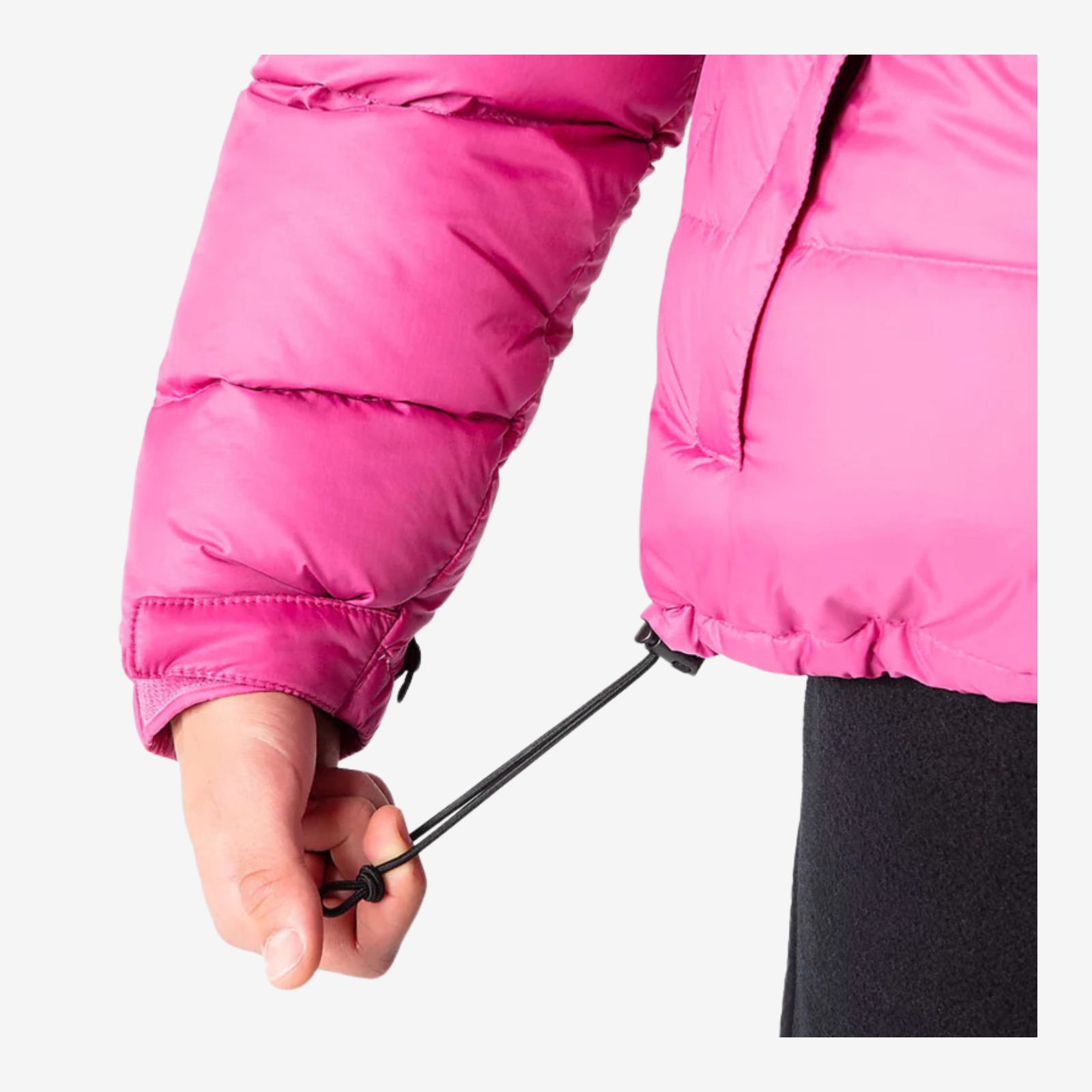 The North Face Nuptse 700 Puffer Jacket in Black Pink - view 3