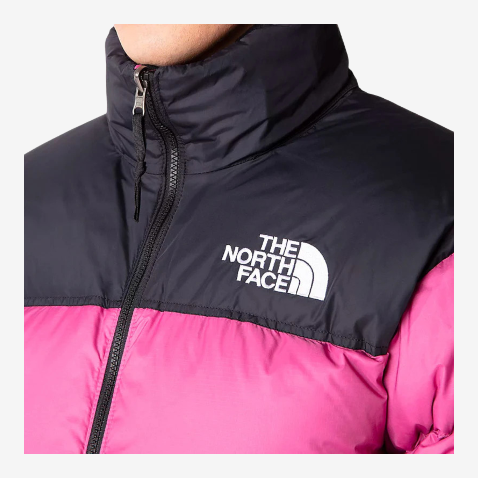 The North Face Nuptse 700 Puffer Jacket in Black Pink - view 4