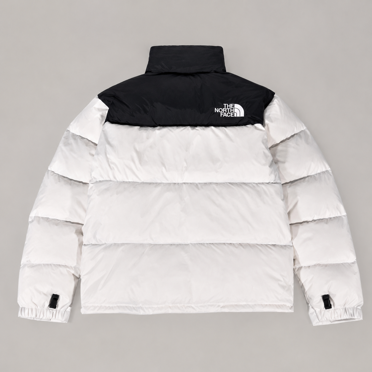 The North Face Nuptse 700 Puffer Jacket in White Black - view 2