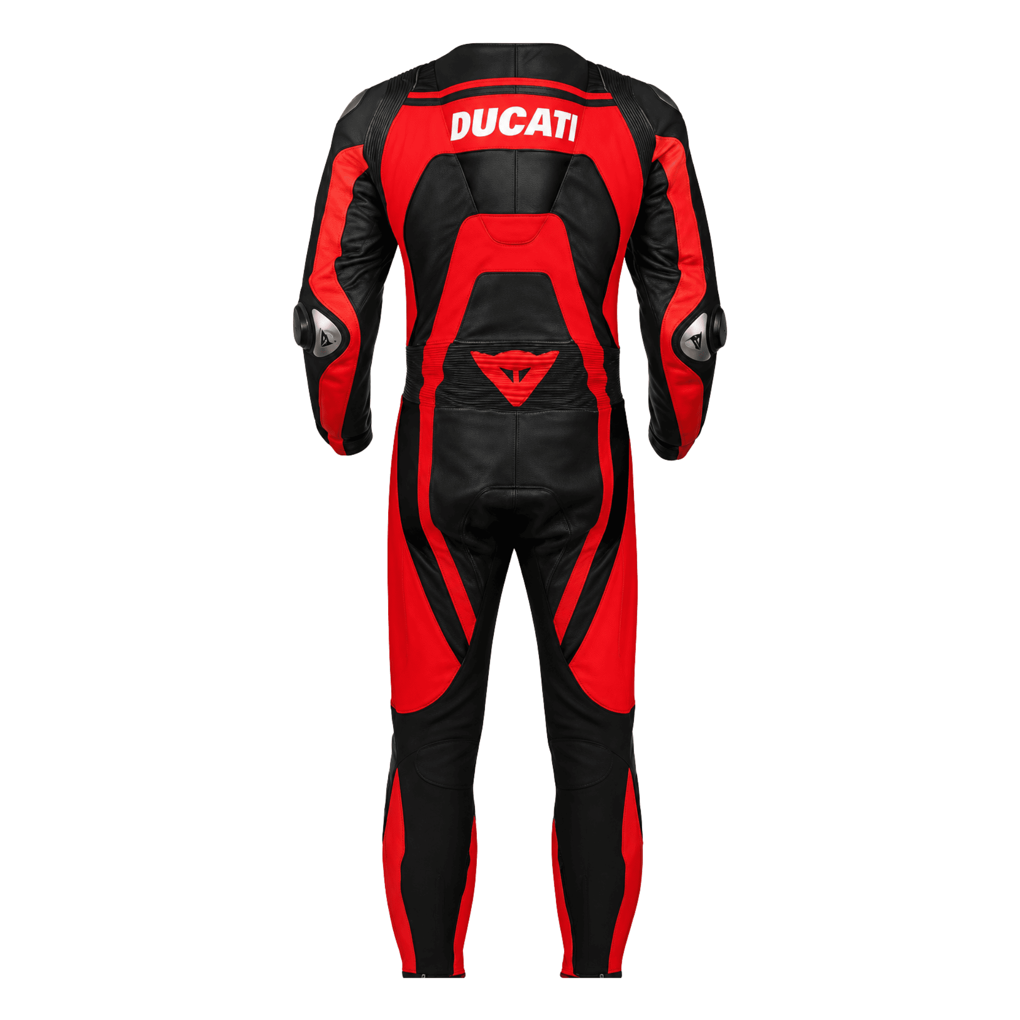 Ducati Corse Style Motorcycle Racing Leather Suit Black Red CE Armor Motorbike Suit - view 2