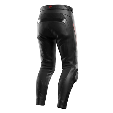 Ducati Style Leather Motorcycle Racing Pants Black Motorbike Riding Trouser - view 2