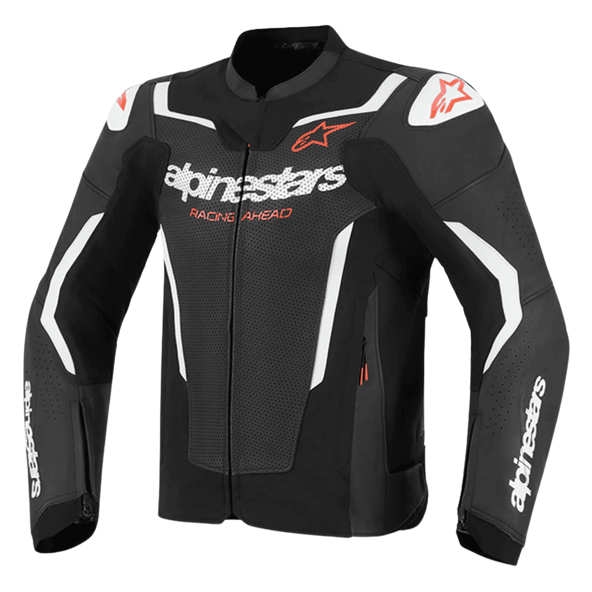 Alpinestars GP Force V2 Leather Jacket Black CE Armor Motorcycle Racing Jacket