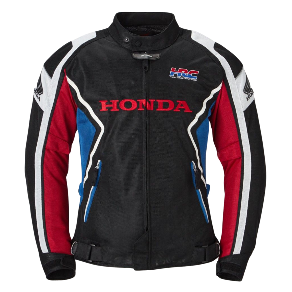 Honda HRC Racing Motorcycle Jacket Men’s Black Red Protective Riding Jacket