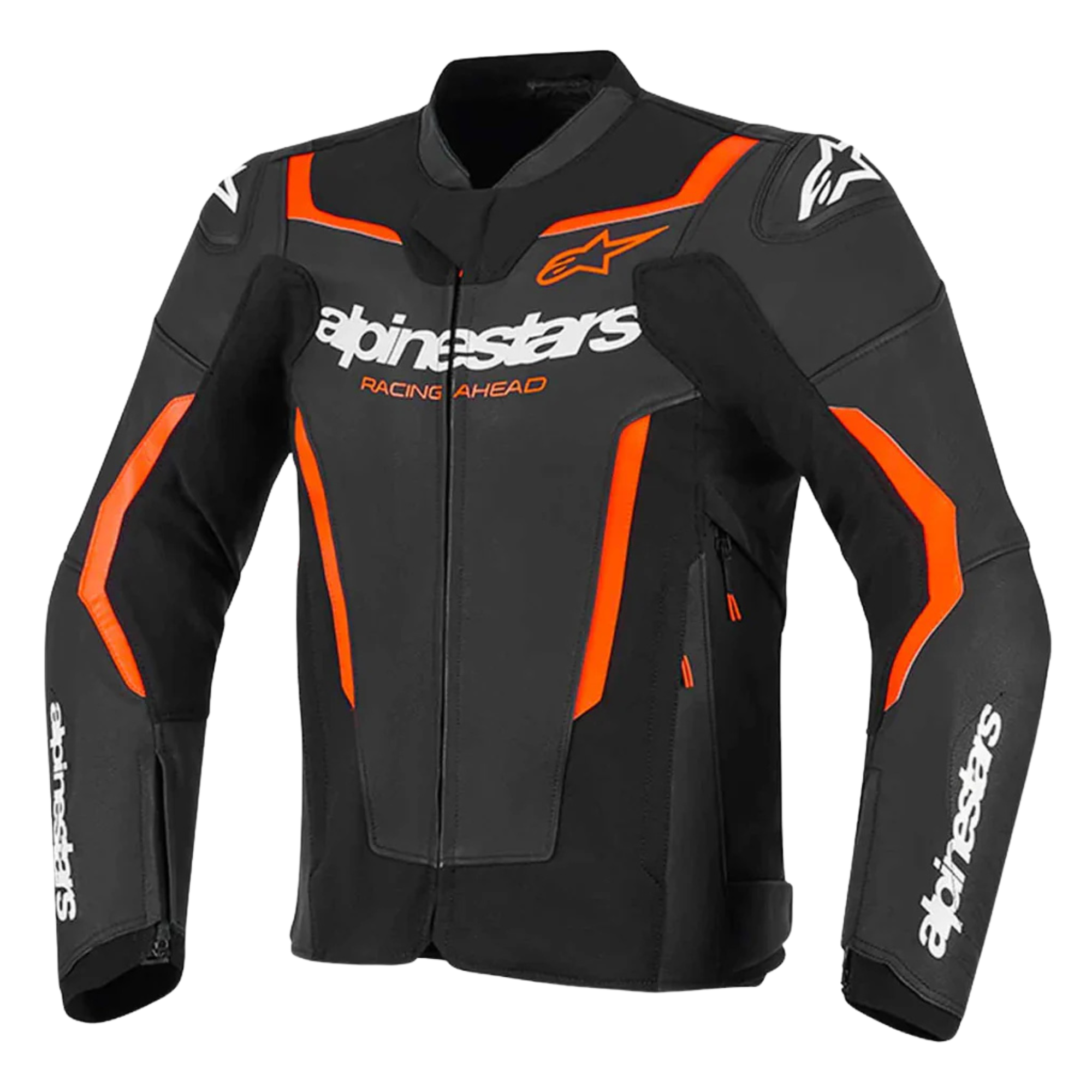 Alpinestars GP Force V2 Leather Jacket Black Red Sport Racing Motorcycle Jacket