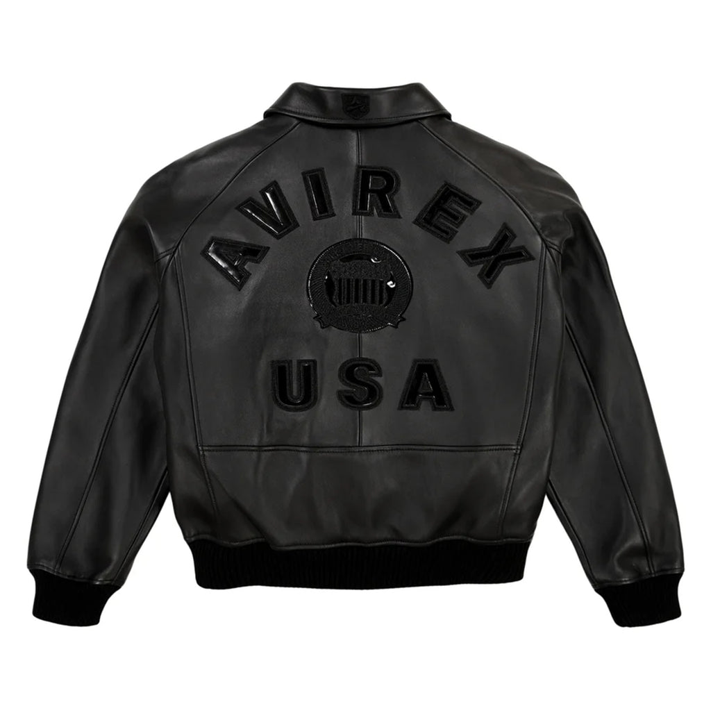 Best Seller Men’s Iconic Avirex Leather Jacket Black American Flight Jacket - image 2