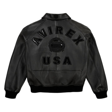 Best Seller Men’s Iconic Avirex Leather Jacket Black American Flight Jacket - image 2