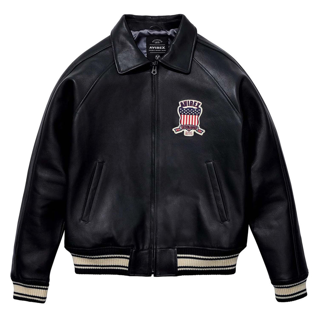 Best Seller Men’s Iconic Avirex Leather Jacket Black Leather Bomber Jacket Aviator Style - image 1