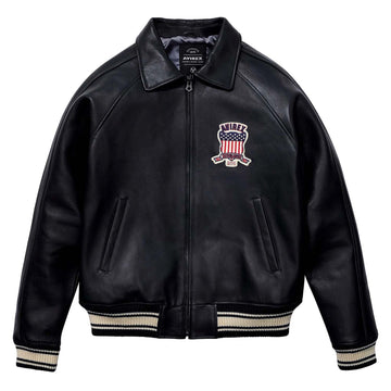 Best Seller Men’s Iconic Avirex Leather Jacket Black Leather Bomber Jacket Aviator Style - image 1