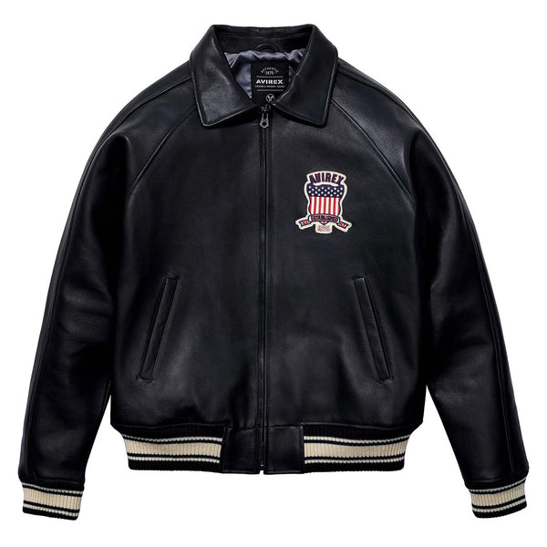 Best Seller Men’s Iconic Avirex Leather Jacket Black Leather Bomber Jacket Aviator Style - image 1