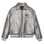 Handmade Men’s Avirex Leather Jacket Silver Leather Bomber Jacket Iconic Style - image 1